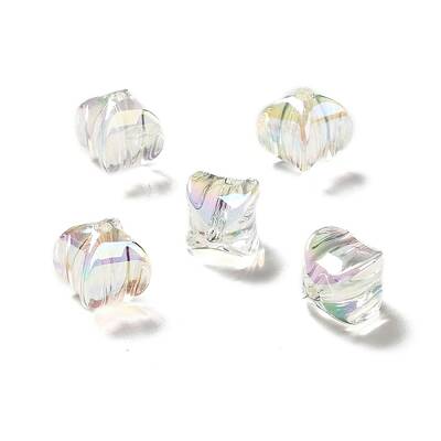 Two Tone UV Plating Rainbow Iridescent Acrylic Beads