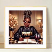 Women Portrait Book Scenery 5D DIY Diamond Arts Colorful Painting Kit without Frame, Full Round Diamond Home Living Room Art ...
