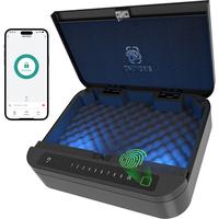 OneTigris Biometric Safe Box, 0.1S Smart APP Quick Access Safe for Nightstand with Fingerprint Unlock, Numeric Code, Backup K...