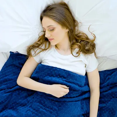 Royal Blue Minky Weighted Blanket