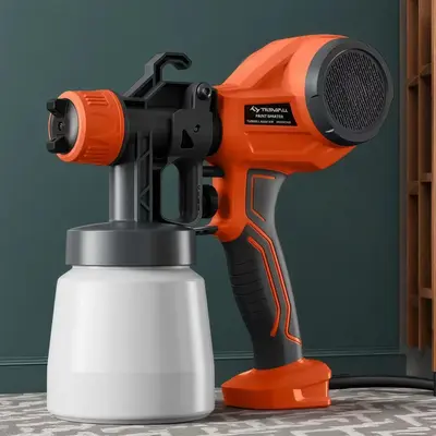 Tilswall Ultra Paint Sprayer Tool HVLP Electric Spray Gun, Adjustable Width Knob, 800ml Container, 4 Nozzles, 3 Patterns, Eas...