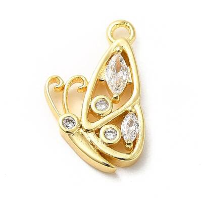 Brass Micro Pave Cubic Zirconia Pendants