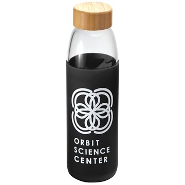 48 Customized Kai Glass Bottle 18oz - Borosilicate & Bamboo