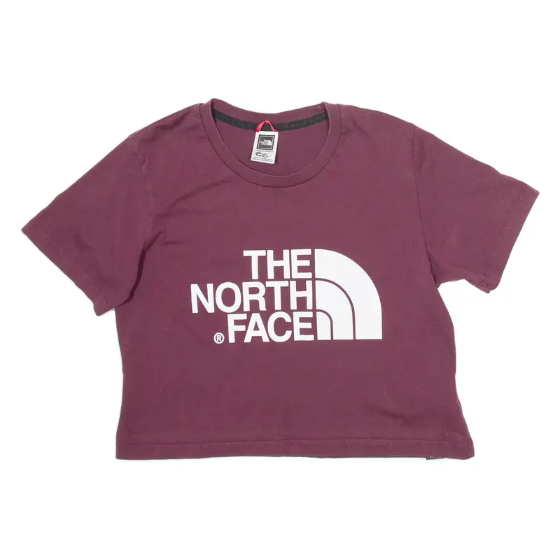 THE NORTH FACE Cropped Womens T-Shirt Maroon S