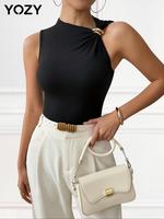 YOZY Women's Solid Color Tank Top, Casual Sleeveless Top for Spring & Fall, Ladies Clothes for Daily Wear