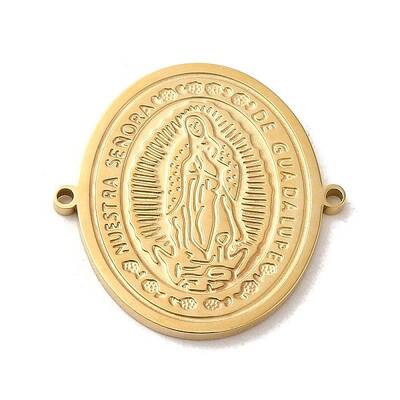 304 Stainless Steel Virgin Mary Connector Charms