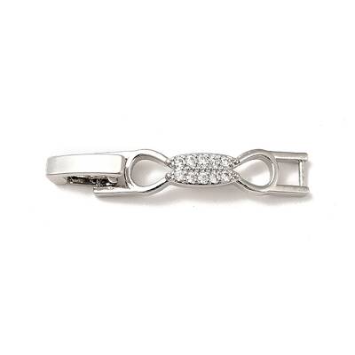 Bowknot Rack Plating Brass Clear Cubic Zirconia Watch Band Clasps