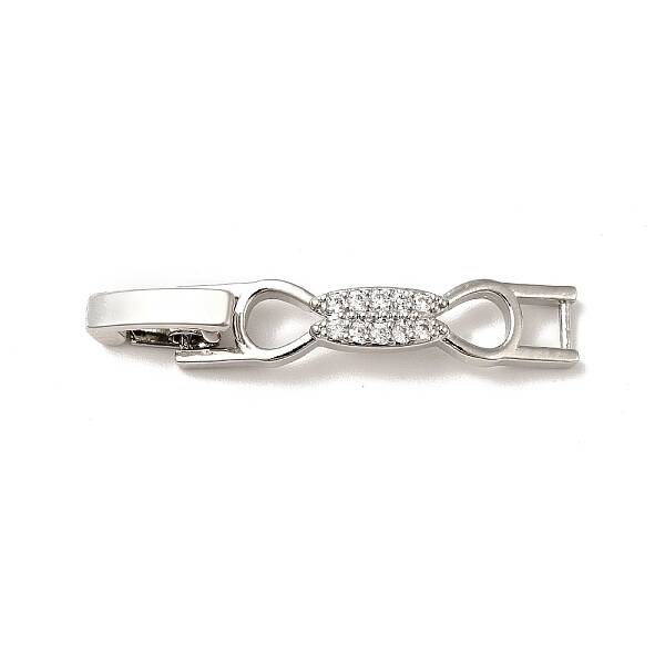 Bowknot Rack Plating Brass Clear Cubic Zirconia Watch Band Clasps