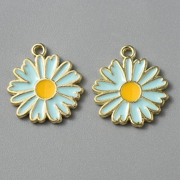Light Gold Plated Alloy Enamel Pendants