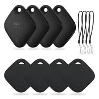 RSH Smart GPS Tracker, 4 Counts Anti-lost Wireless Positioning Tracker & 4 Silicone Cases & 4 Lanyard, Mini Tracking Device...