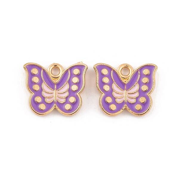Light Gold Plated Alloy Enamel Pendants