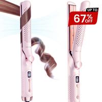 2 in 1 Airflow Styler 360° Cooling Air Hair Curler and Straightener，thermal brush, comfort curling tool