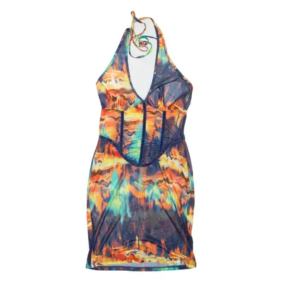 Womens Bodycon Dress Blue Sleeveless Short M