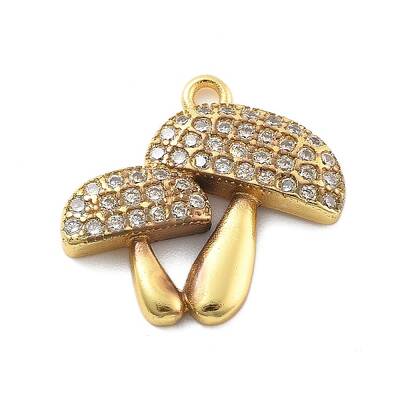 Brass Micro Pave Cubic Zirconia Pendants