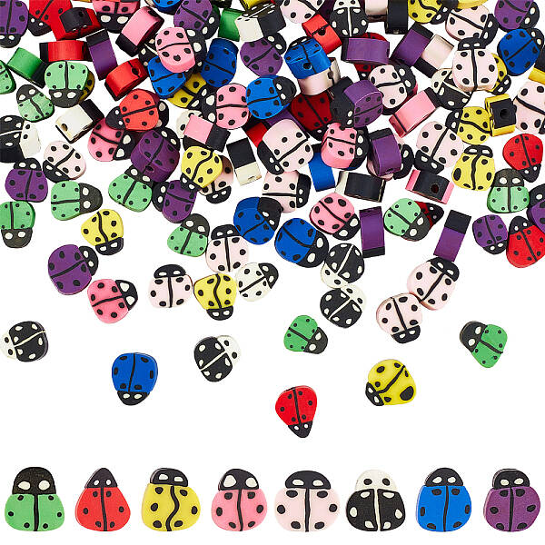 240Pcs 8 Colors Handmade Polymer Clay Beads