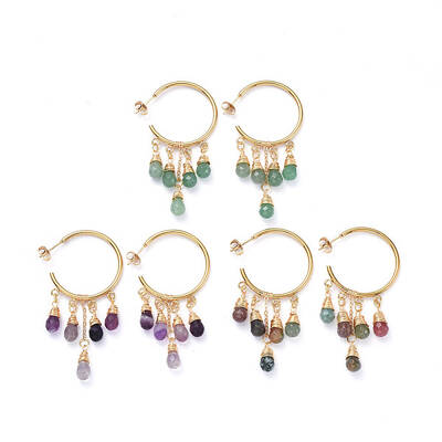 304 Stainless Steel Dangle Stud Earrings