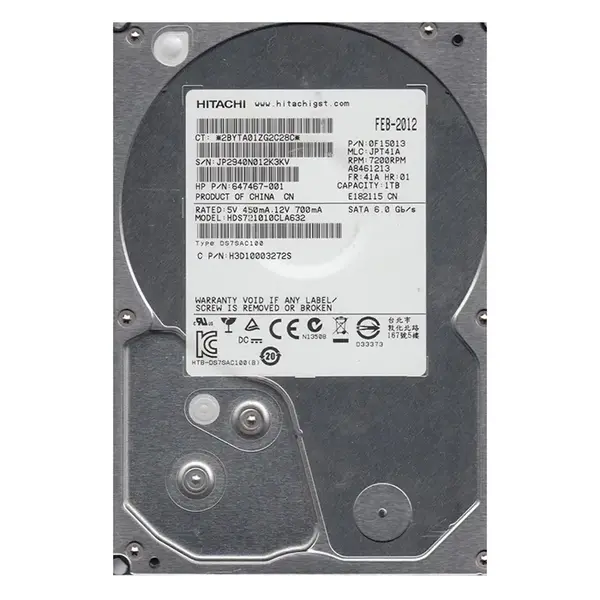 647467-001 HP 1TB 6Gb/s SATA 7200 3.5-Inch Hard Drive