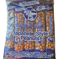 Manzela Japanese Style Peanuts 10 Bags of 5.22 oz (148g) - Sweet Snack