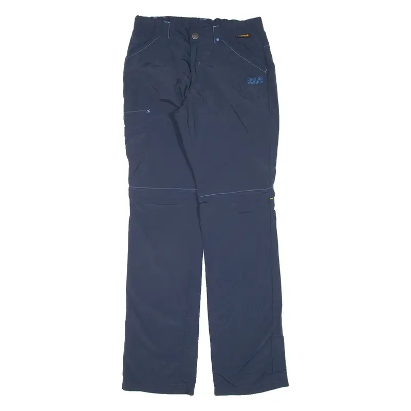 JACK WOLFSKIN Zip-off Girls Trousers Blue Regular Straight W26 L29