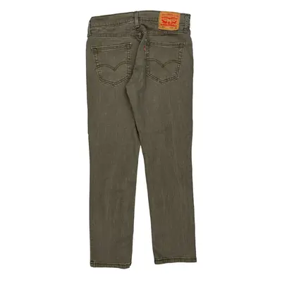 Levis Slim Fit Jeans - 32W 29L Khaki Cotton Blend