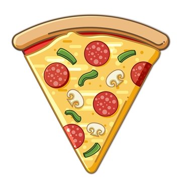 150 Promotional Pizza Slice Magnet - Full Color