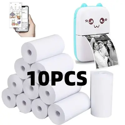 Receipt Printer Paper, 10pcs/set Thermal Paper Rolls, Thermal Printer Paper, Printing Paper Replacement, Office Stationery & ...