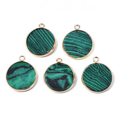 Synthetic Malachite Pendants