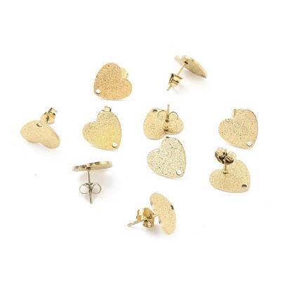 Ion Plating(IP) 304 Stainless Steel Stud Earring Findings