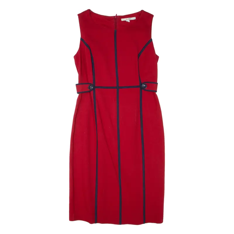 BODEN Womens Pencil Dress Red Sleeveless Knee Length UK 12