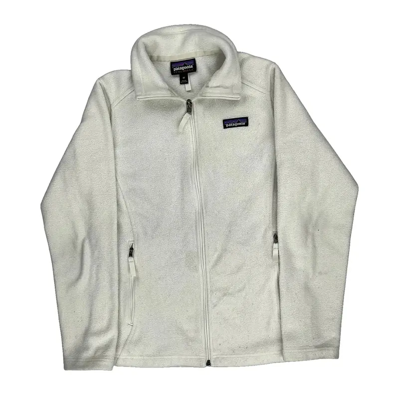 Synchilla Patagonia Fleece Jacket - XS White Polyester