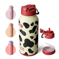 BOTTLE BOTTLE 32oz Insulated Water Bottle Stainless Steel Sport Water Bottle with Straw Dual-use Lid Design for Gym with Pill...