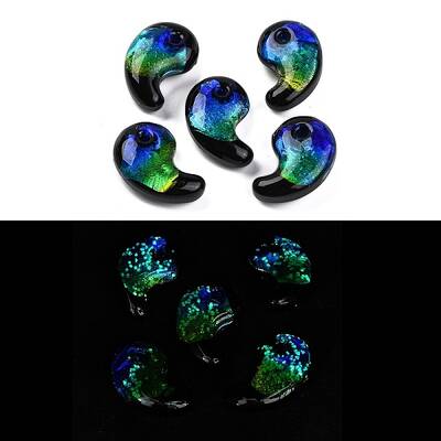 Luminous Handmade Silver Foil Lampwork Beads