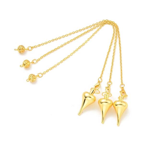 Brass Cable Chain Pointed Dowsing Pendulums