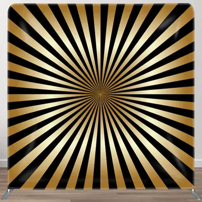 Aperturee Black And Gold Rays Artistic Backdrop For Decoration - Aperturee