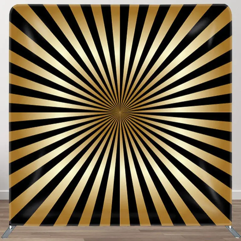 Aperturee Black And Gold Rays Artistic Backdrop For Decoration - Aperturee