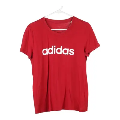 Adidas T-Shirt - Medium Red Cotton