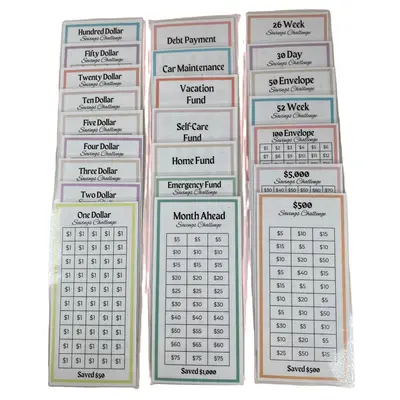 Laminated Savings Tracker