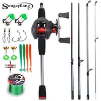 Baitcasting Fishing Rod and Reel Set with Big Fishing Lure, 1 Set 5-sections Fishing Rod and Baitcasting Reel & Accessories, ...