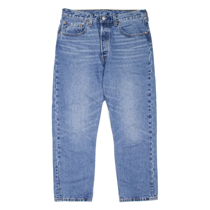 LEVI'S 501 Jeans Premium Womens Blue Regular Straight Stone Wash W32 L25