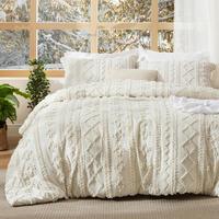 Bedsure Tufted Boho Comforter Set  - Boho Bed Set, GentleSoft 3 Pieces Farmhouse Shabby Chic Embroidery Bedding, Gifts for Wo...