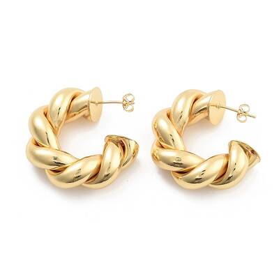 Rack Plating Brass Stud Earrings