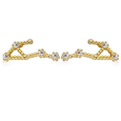 Cubic Zirconia Constellation Stud Earrings