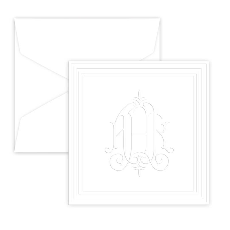 Henley Framed Monogram Portrait Enclosure - Embossed