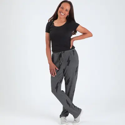 Lightning Bolt Hacci Drawstring Pants - S