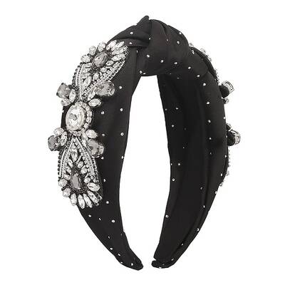 Crystal Rhinestone Baroque Wide Head Bands for Women