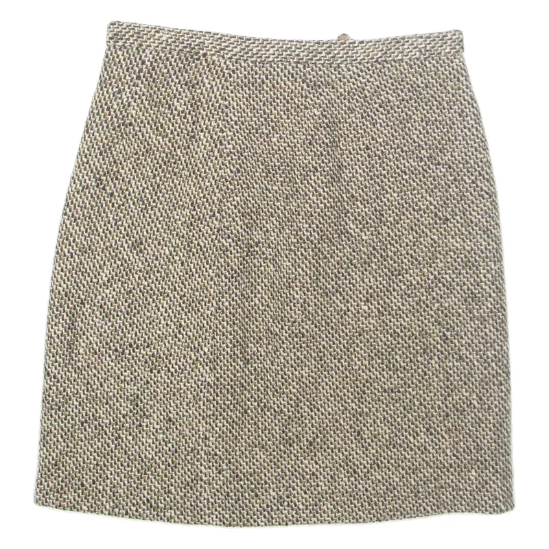 Womens Straight Skirt Brown Knee Length M