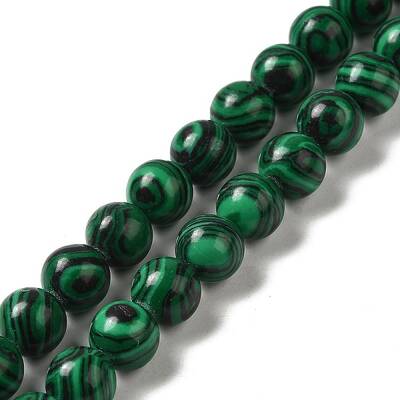 Synthetic Malachite Dyed Beads Strands