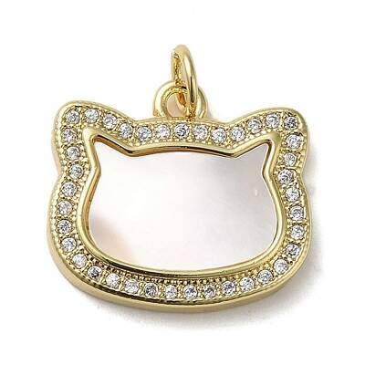 Brass Micro Pave Cubic Zirconia Pendants