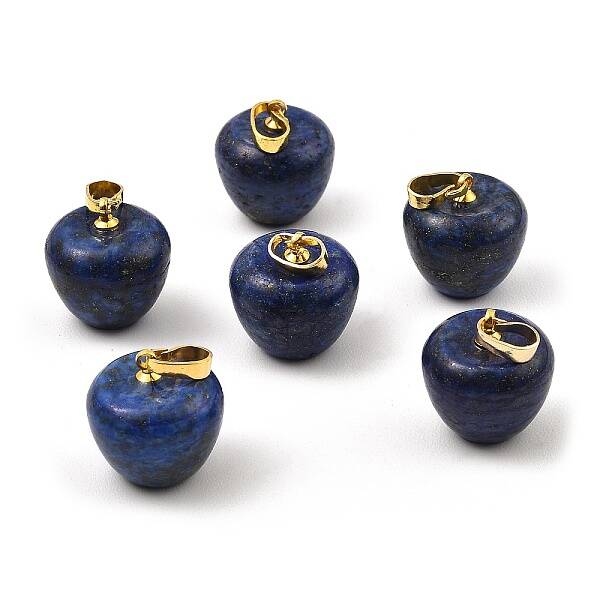 Dyed Natural Lapis Lazuli Teacher Apple Charms