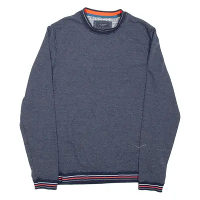TED BAKER Mens Patterned Jumper Blue Spotted Tight Knit S